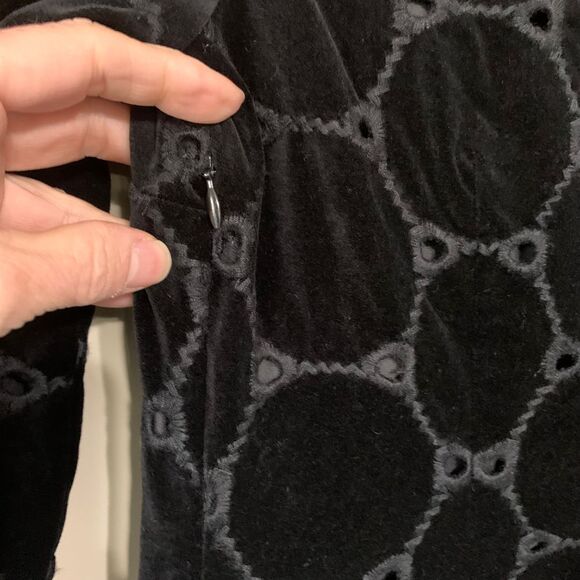 Boden Black Circle Velvet Sheath Lined Dress 4L US Lined - Picture 9 of 9